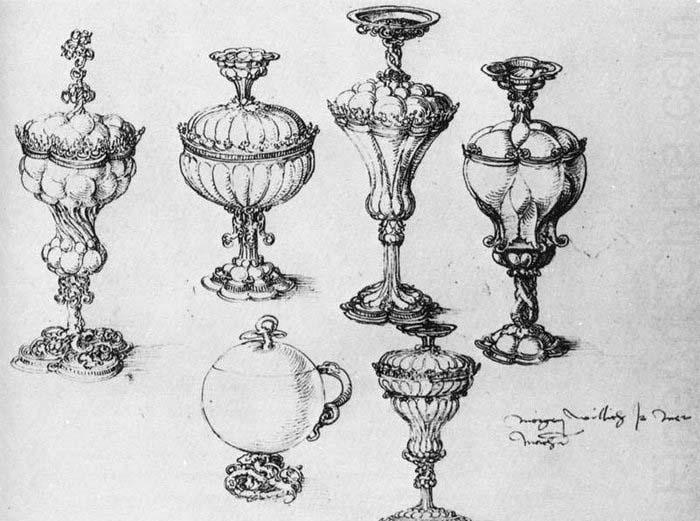 Six Goblets - Pen, Albrecht Durer